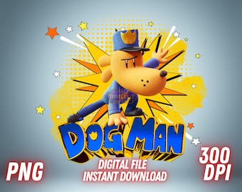 Dog Man PNG Digital Download Dogman Clipart Gamer Wall Art Printable Image File