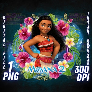 Moana 2 png, Movie Clipart, Maui, Wall art, Cricut Printable High Resolution, Cake Topper, Digital Art, Instant Download, Printable Image