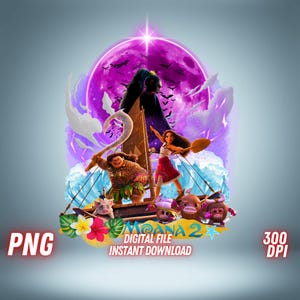 Moana 2 png, Moana e Maui Movie Png Clipart Moana stampabile Art Moana Cricut Image File Moana Download digitale Moana file PNG trasparente