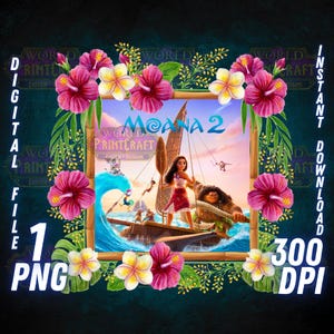 Moana 2 PNG, Moana 2 movie PNG, Moana 2 Shirt, Maui, High Quality, Cricut, Cake Topper, Instant Download, Transparent, Printable File, Moana