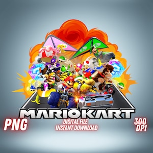Mario Kart PNG Gruppe Mario Kart Clipart Druckbare Mario Kart-T-Shirt Sublimation Mario Kart Transparent Cricut Mario Kart Digital Download