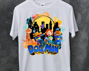 Dog Man PNG Dogman Clipart Cartoon Tshirt Sublimation Design Cake Topper Instant Download