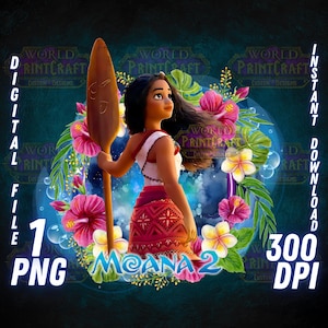 Moana 2 png, Movie Clipart, Maui, Wall art, Cricut Printable High Resolution, Cake Topper, Digital Art, Instant Download, Printable Image