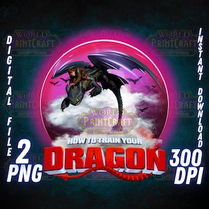 Toothless PNG | How to Train Your Dragon Clipart | Dragon PNG Digital Download | Printable Toothless Art | Cartoon Character File