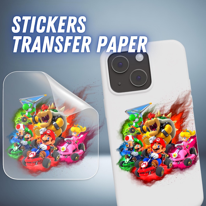 Super Mario Galaxy Movie Kart Printable Clipart Tshirt Sublimation ...