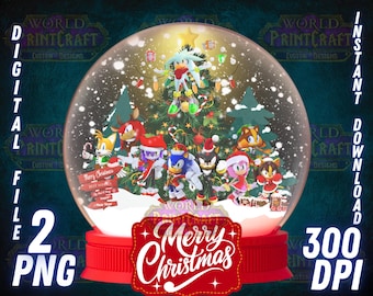 Sonic Christmas PNG Clipart: Holiday Movie Art (Digital File)