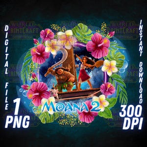Moana 2 png, Movie Clipart, Maui, Wall art, Cricut Printable High Resolution, Cake Topper, Digital Art, Instant Download, Printable Image