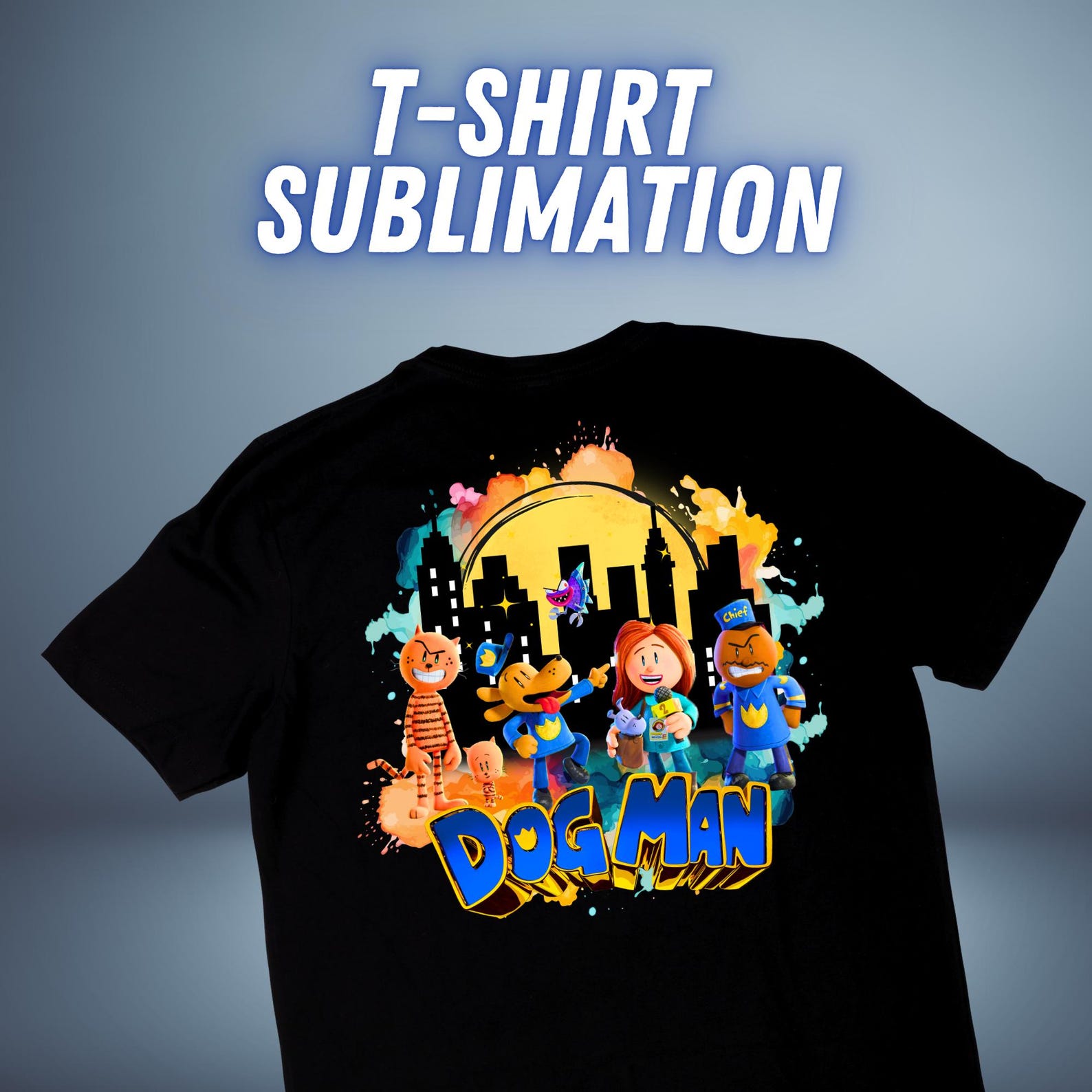 Dog Man PNG Dogman Clipart Cartoon Tshirt Sublimation Design Cake ...
