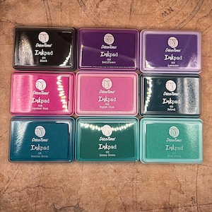 Ink pads for stamps in different colours