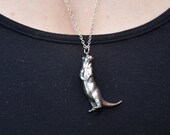 Silver Otter Necklace Otter Pendant