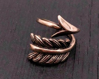 Cupid's Arrow Ring In Solid Bronze