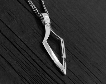 Broadhead Pendant Necklace Sterling Silver Arrowhead Gift for Her