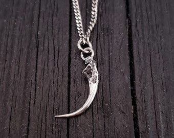 Rattlesnake Fang Charm Pendant Necklace, Silver Snake Chain Necklace, 925 Silver Snake Necklace, Snake Necklace Pendant, Unique Pendant