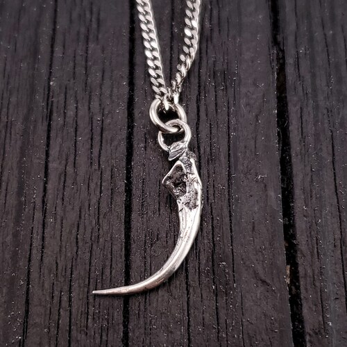 Rattlesnake Fang Charm Pendant Necklace Solid Hand Cast .925 Etsy