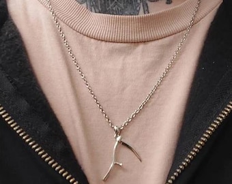 Grim Reaper Scythe Pendant Necklace in Solid 925 Sterling Silver