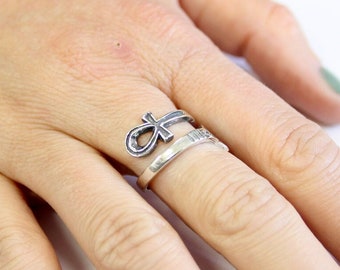 Silver Ankh Ring - Egyptian Ring - Egyptian Ankh - Ankh Jewelry - The Afterlife - Sterling Silver