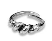Sterling Silver Viking Twist Ring - Solid Cast 925 Bornholm - Ancient Norse Saxon Ring - Rare Unique Viking Ring Gift for Him or Her