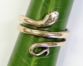 Bronze Colubrid Snake Ring