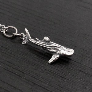 Tiny Whale Shark Necklace - Solid 925 Sterling Silver - Nautical Ocean Rare Animal Sea Life - Rhincodon Whaleshark Jewelry Gift