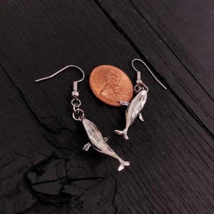 Handmade Sterling Silver Humpback Whale Earrings: Ocean Lover Gift image 6