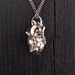 Silver Anatomical Heart Cremation Vial Necklace Human Heart Cremation Urn Pendant Memorial Jewelry