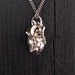 Silver Anatomical Heart Cremation Vial Necklace Human Heart Cremation Urn Pendant Memorial Jewelry 