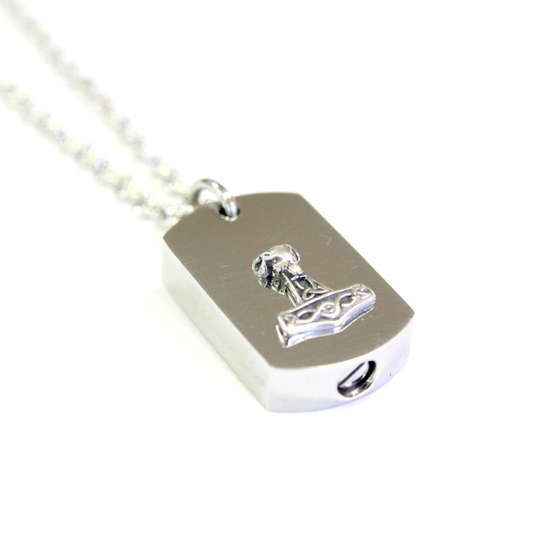 Thor's Hammer Rams Head Cremation Ash Urn Pendant Necklace Etsy