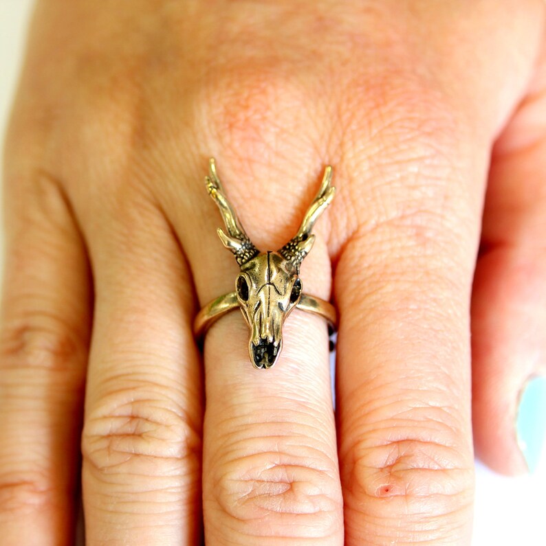 deer skull ring