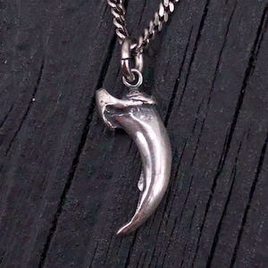 Collier griffes de renard roux en argent sterling - bijoux totem réalistes, pendentif petite griffe 5/8&quot;, cadeau pour amoureux des animaux