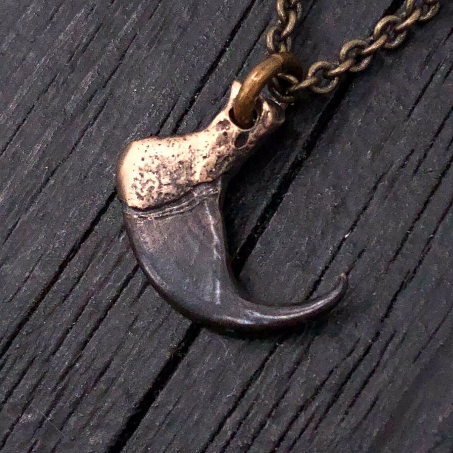 Cat Claw Necklace Bronze Bobcat Claw Pendant Necklace Etsy