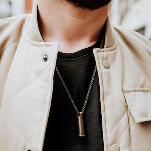 Viking Aegishjalmur Cremation Ash Urn Necklace - Solid Brass - Custom Engraved Personalized  Aegishjalmr Urn