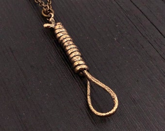 Hangman's Noose Pendant Necklace Solid 
