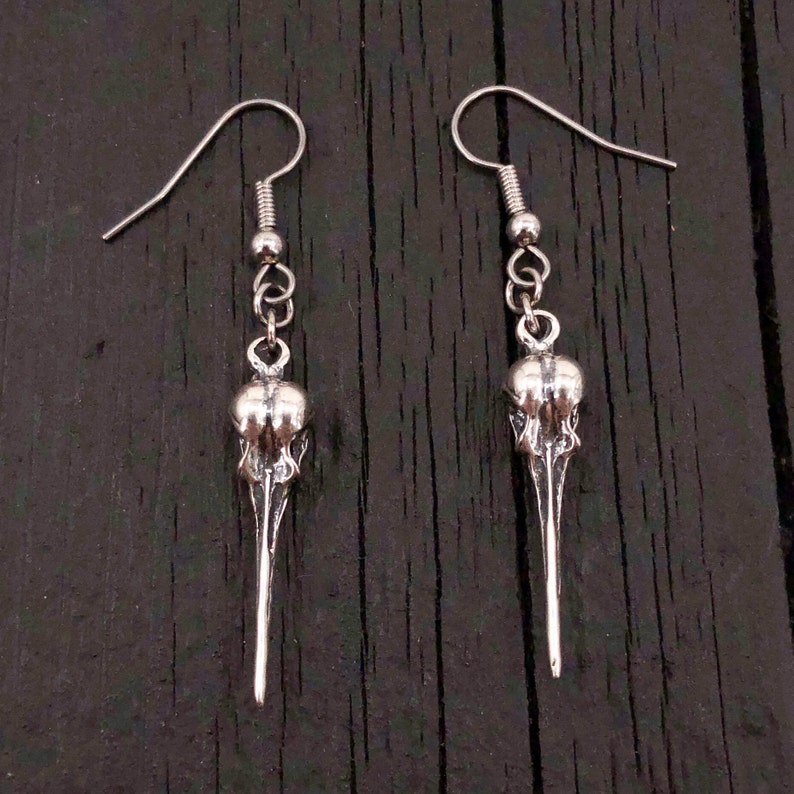 Hummingbird Skull Earrings Sterling Silver Hummingbird Skull Earrings image 5