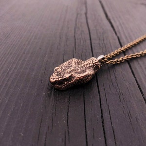 Rattlesnake Cremation Ashes Urn Pendant Necklace Solid Bronze Pet Urn Memorial Keepsake Memory Capsule Snake Head image 5