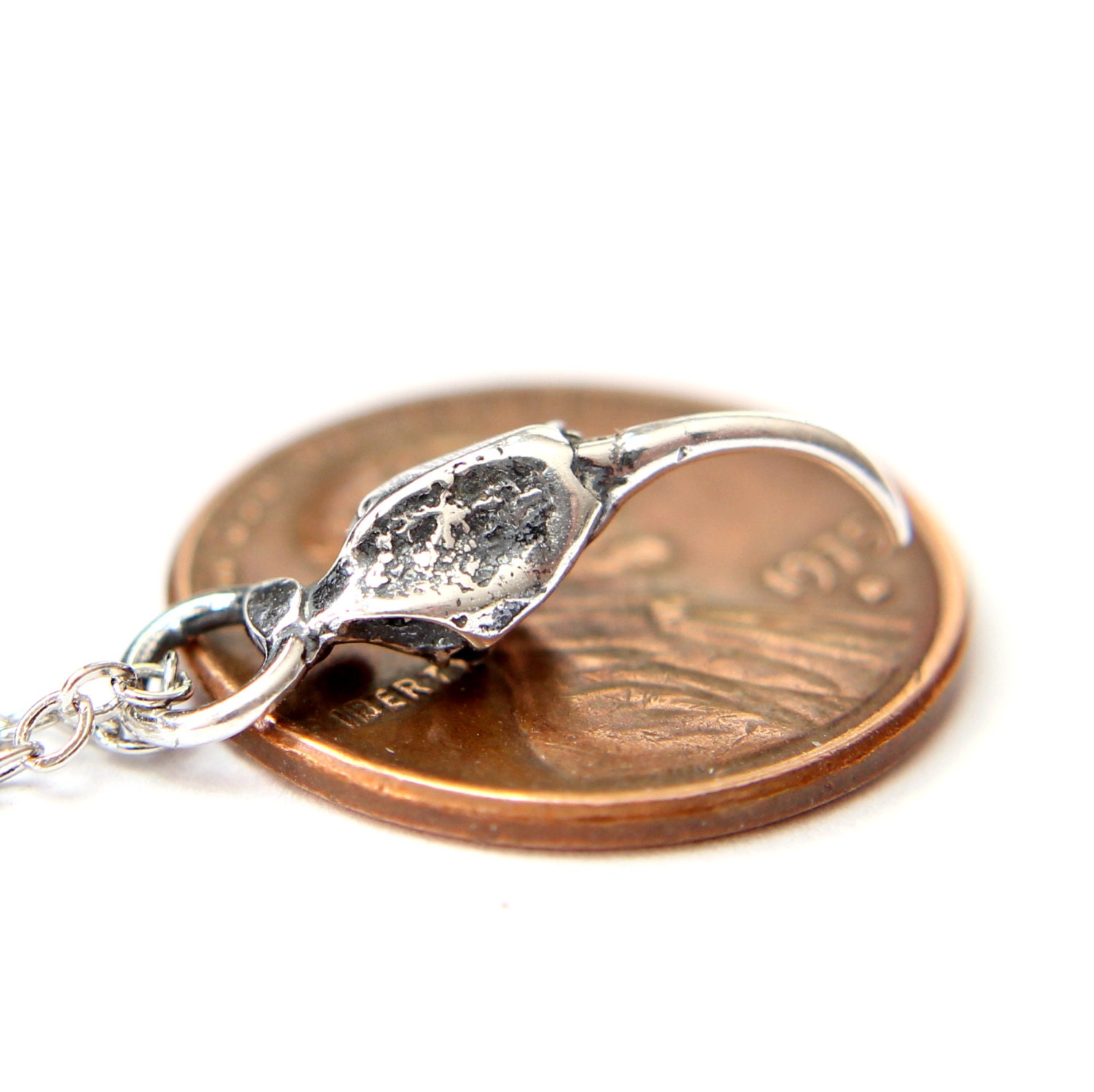 Solid Sterling Silver Rattlesnake Fang Necklace Rattle Snake Etsy