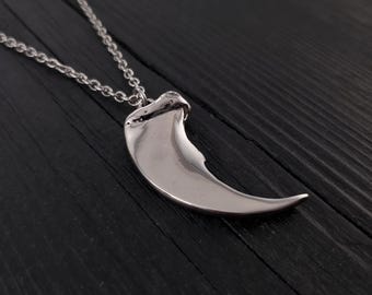 スターリングシルバーのベアクローペンダントネックレス - Etsy 日本