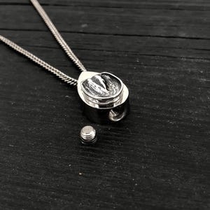 Sterling Silver Horse Hoof Cremation Urn Necklace - Personalized Equine Memorial image 3
