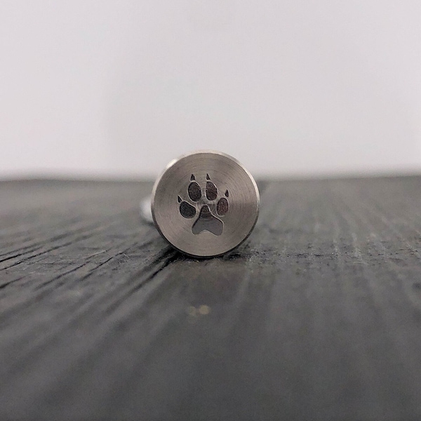 Dog Paw Print Cremation Ash Urn Necklace - Solid Stainless Steel - Custom Engraved Personalized Mourning Pet Urn