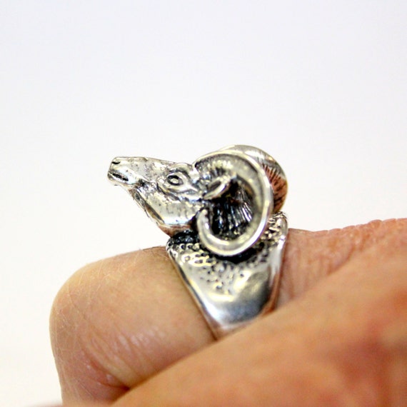 bague argent tete de belier bague argent tete de belier
