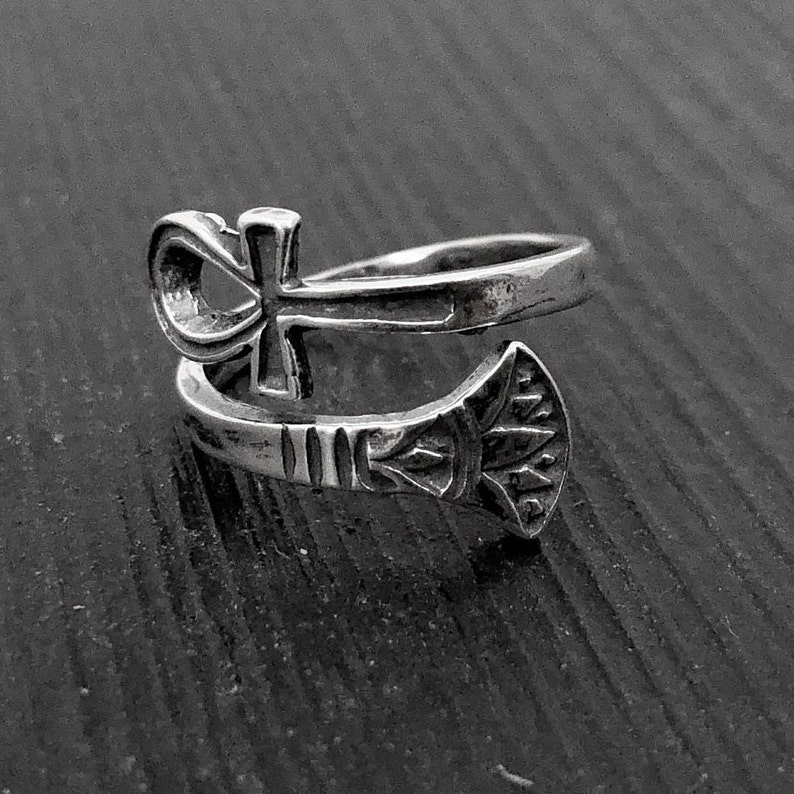 Silver Ankh Ring Egyptian Ring Egyptian Ankh Ankh Jewelry The Afterlife Sterling Silver image 7