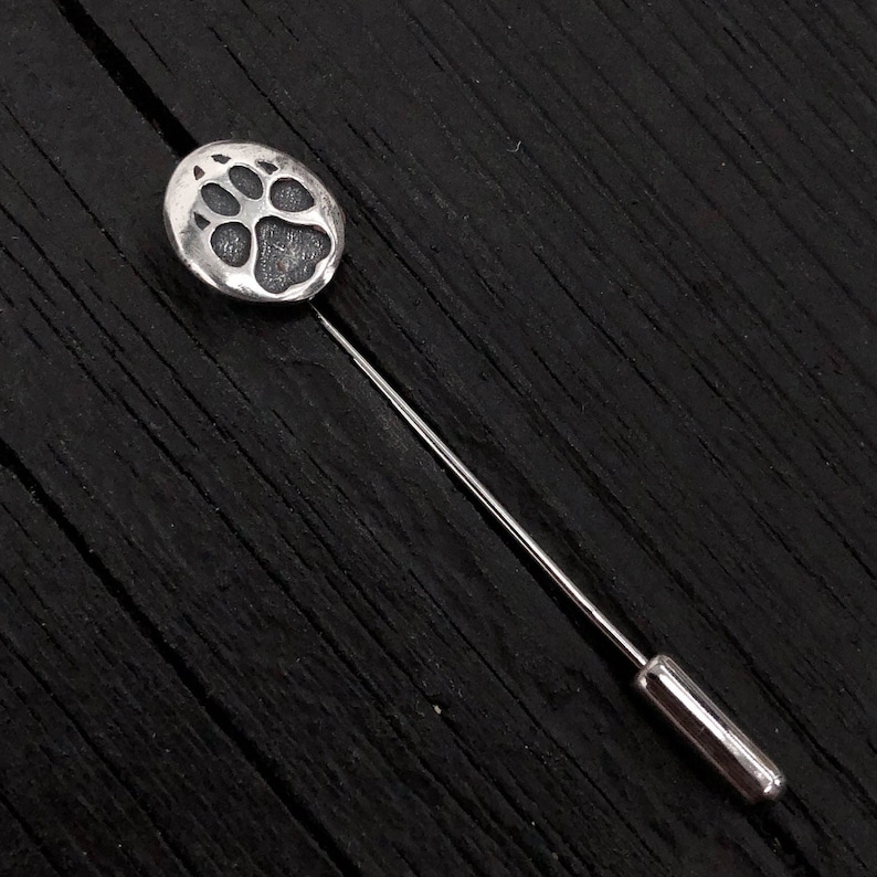 Sterling Silver Dog Track Ascot Stickpin Stick Pin image 1