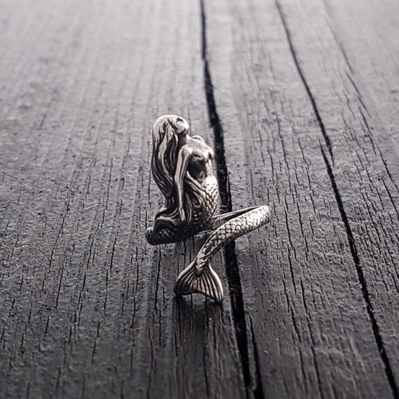 Sterling Silver Large Mermaid Wrap Ring Sterling Silver Large Mermaid Wrap Ring