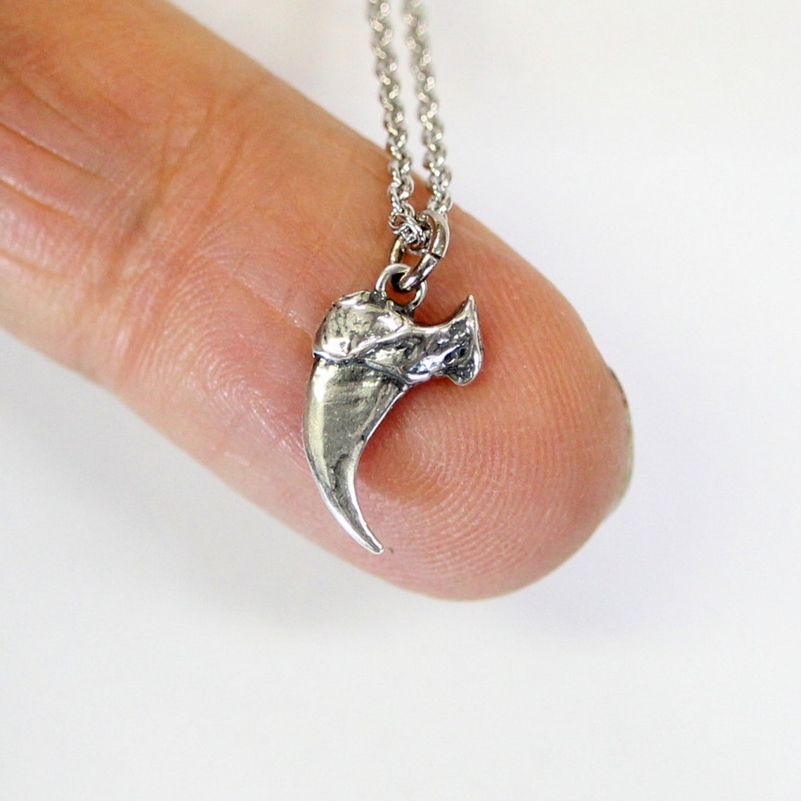 Domestic House Cat Claw Charm Necklace Solid Sterling Silver Etsy