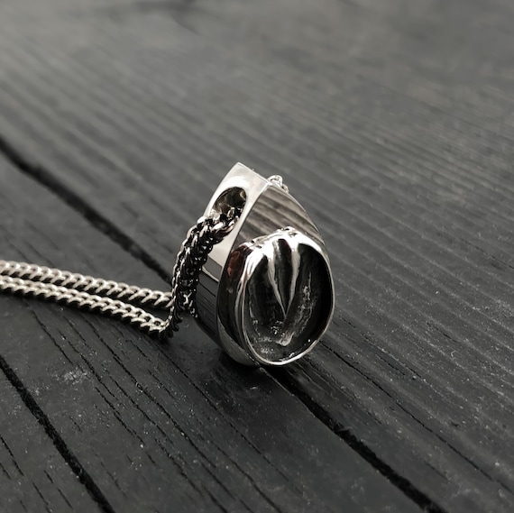 Sterling Silver Horse Hoof Cremation Urn Necklace - Personalized Equine Memorial