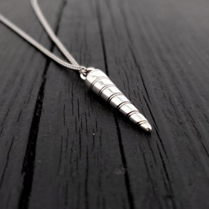 Unicorn Horn Cremation Ash Urn Charm Pendant Necklace - Solid Sterling Silver - Rare and Unique Memorial Keepsake Bereavement Gift