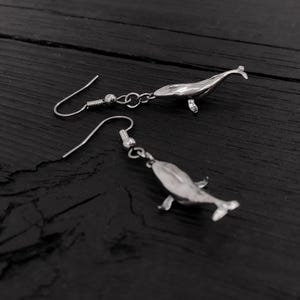 Handmade Sterling Silver Humpback Whale Earrings: Ocean Lover Gift image 5