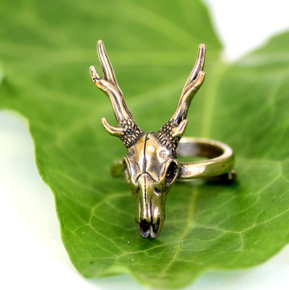 deer skull ring