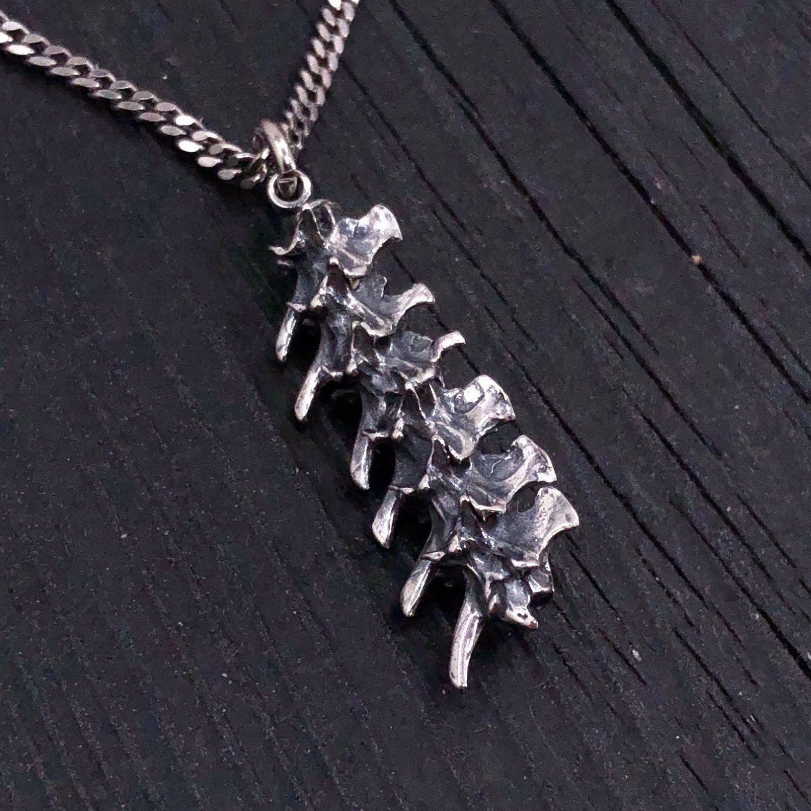 Snake Vertebrae Necklace Sterling Silver Snake Vertebrae Etsy