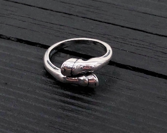 Horse Hoof Ring in Sterling Silver - Solid Hand Cast 925 - Sizes 4 to 7 1/2 - Rare and Unique Equine Jewelry Gift for Equestrian Horse Lover