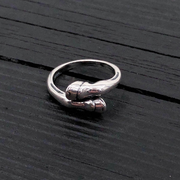 Horse Hoof Ring in Sterling Silver - Solid Hand Cast 925 - Sizes 4 to 7 1/2 - Rare and Unique Equine Jewelry Gift for Equestrian Horse Lover